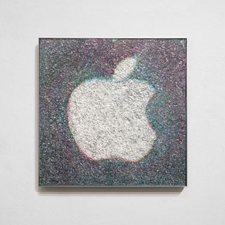 dipinti a mano su alluminio e tavola Apple